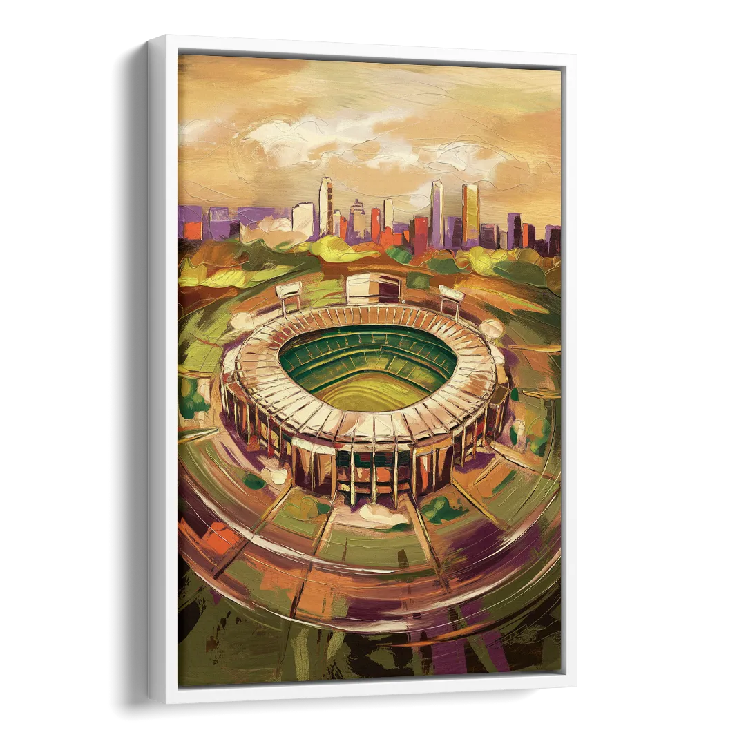 Arlington Stadium View Side - White Canvas Wall Art