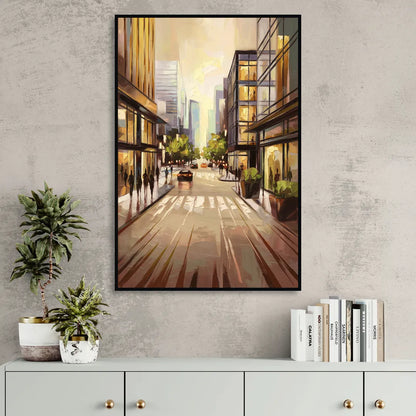 Arlington Urban Streets Sitting Room - Black Canvas Wall Art