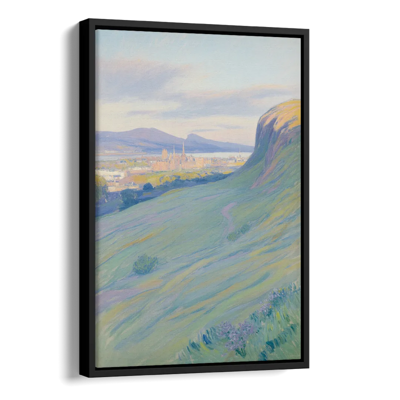 Arthur's Seat Serenity Side - Black Canvas Wall Art