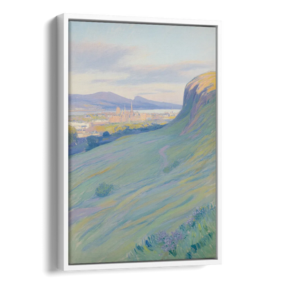 Arthur's Seat Serenity Side - White Canvas Wall Art