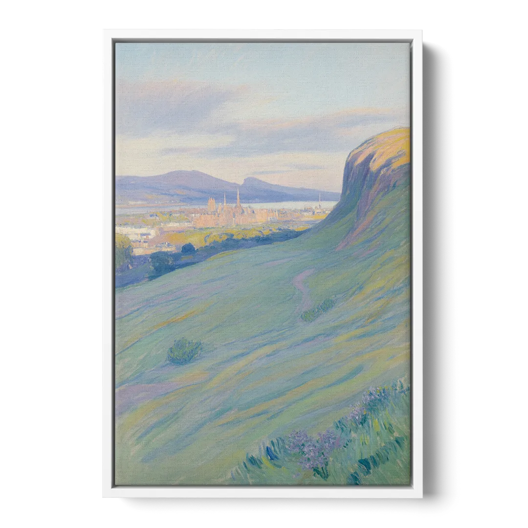 Arthur's Seat Serenity Front - White Canvas Wall Art