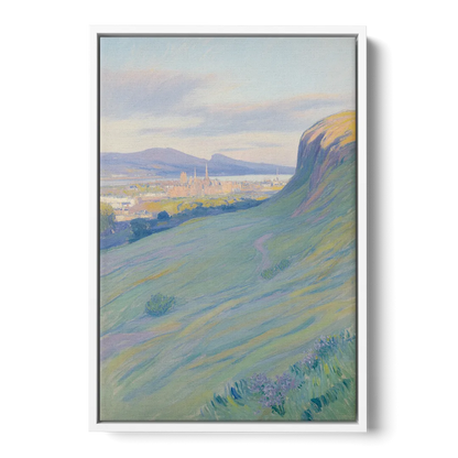 Arthur's Seat Serenity Front - White Canvas Wall Art