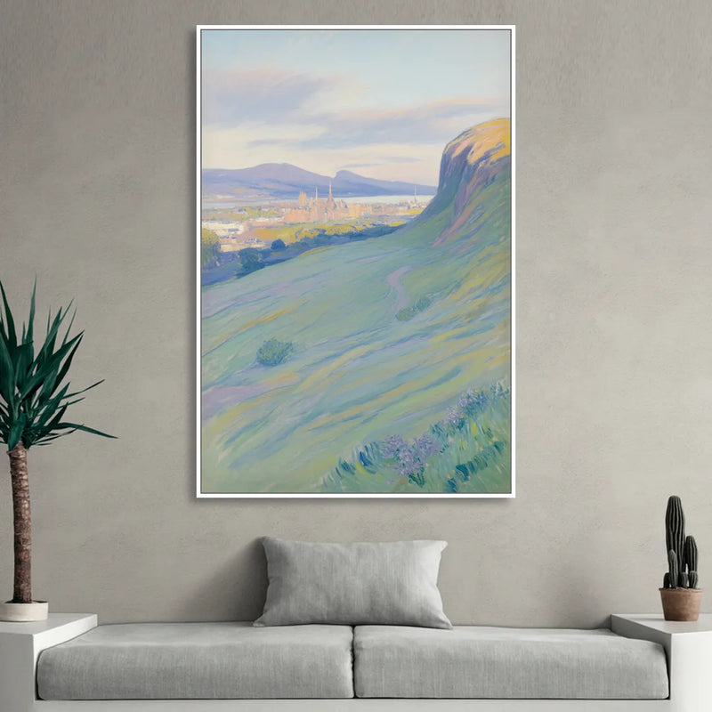 Arthur's Seat Serenity Living Room - White Canvas Wall Art