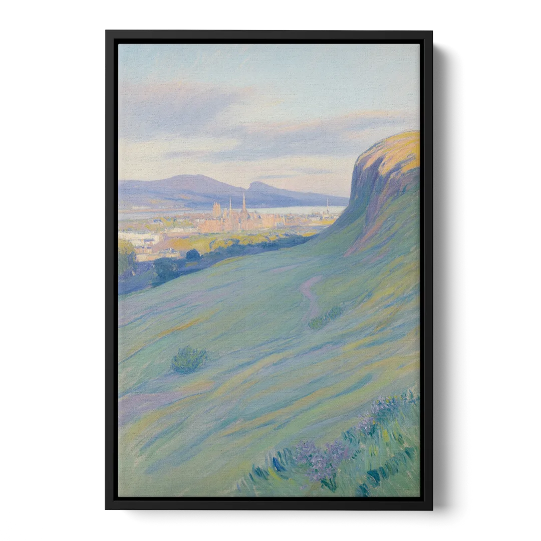 Arthur's Seat Serenity Front - Black Canvas Wall Art