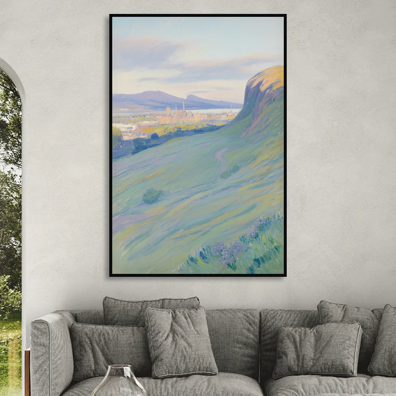 Arthur's Seat Serenity Sitting Room - Black Canvas Wall Art