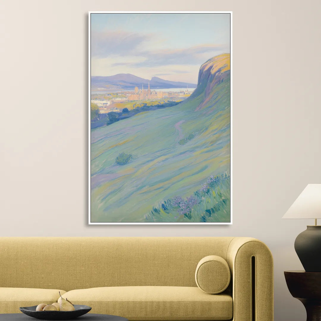 Arthur's Seat Serenity Sitting Room - White Canvas Wall Art