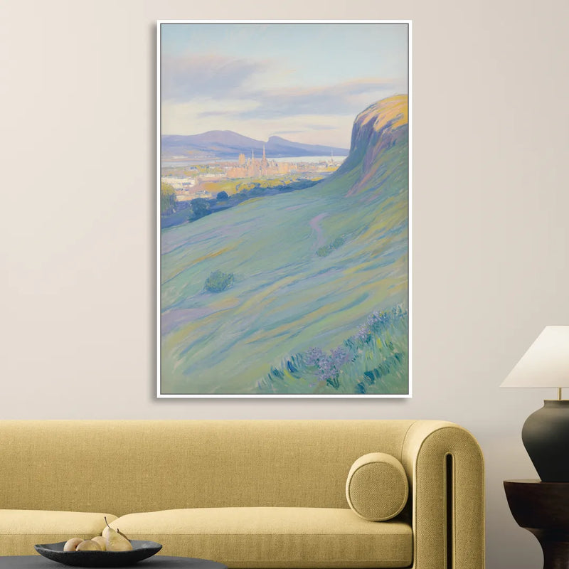 Arthur's Seat Serenity Sitting Room - White Canvas Wall Art
