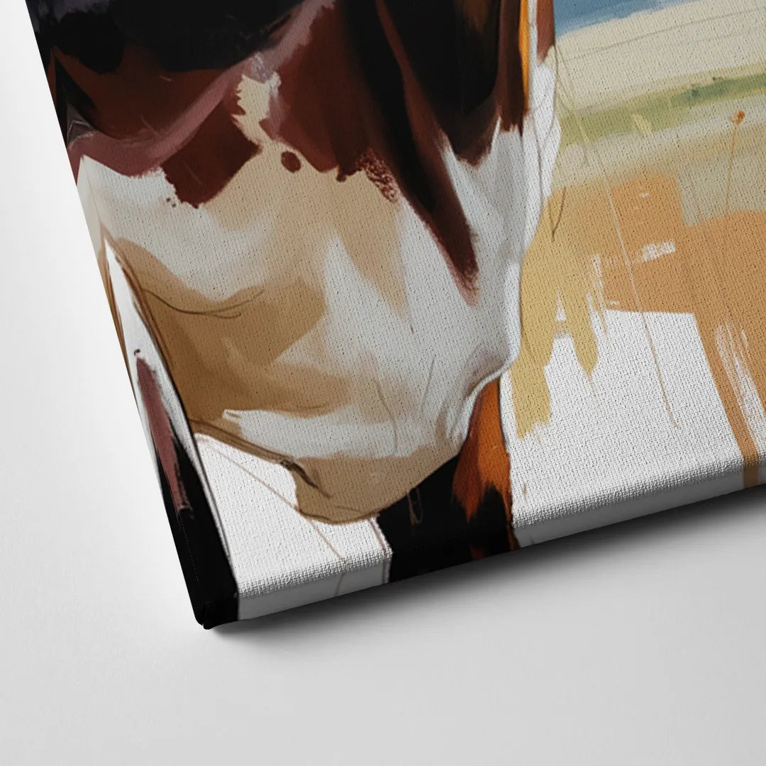 Artistic Longhorn Montage Canvas Close Up