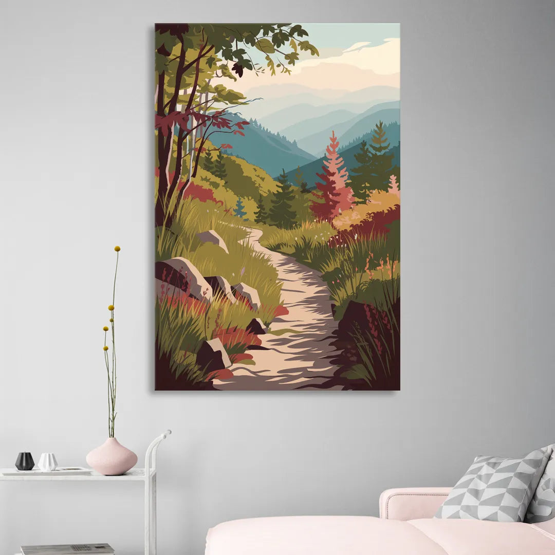 Asheville Appalachian Trail Views Sitting Room - Canvas Wall Art