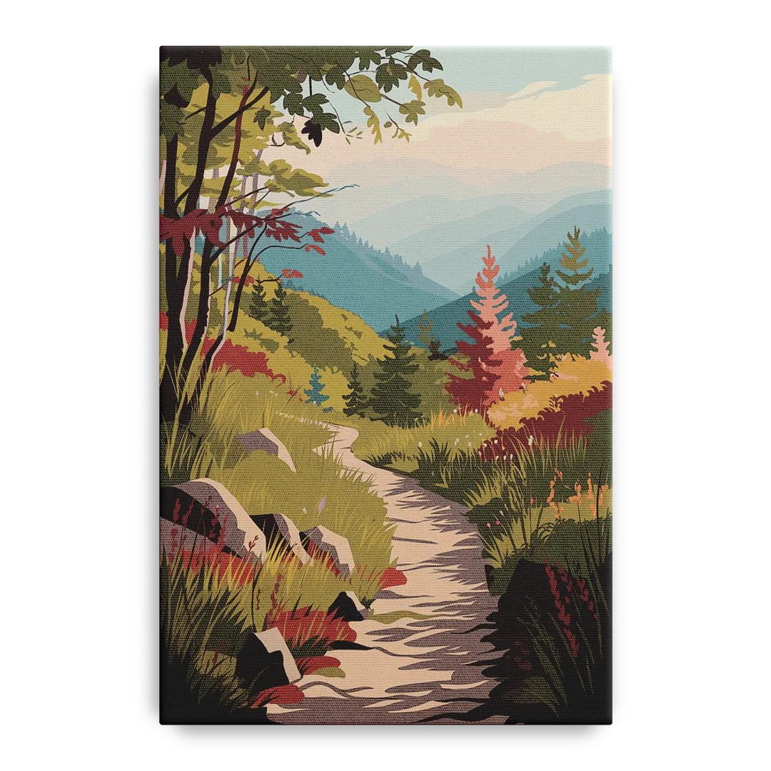 Asheville Appalachian Trail Views Front - Canvas Wall Art