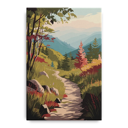 Asheville Appalachian Trail Views Front - Canvas Wall Art