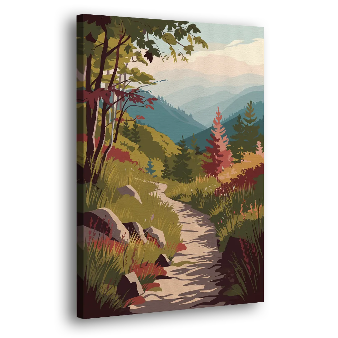 Asheville Appalachian Trail Views Side - Canvas Wall Art