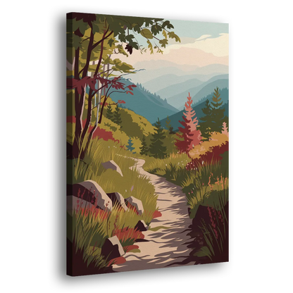 Asheville Appalachian Trail Views Side - Canvas Wall Art