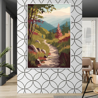 Asheville Appalachian Trail Views Sitting Room - White Canvas Wall Art