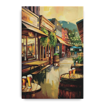 Asheville Local Brewery District Front - Canvas Wall Art