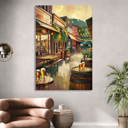 Asheville Local Brewery District Sitting Room - Canvas Wall Art