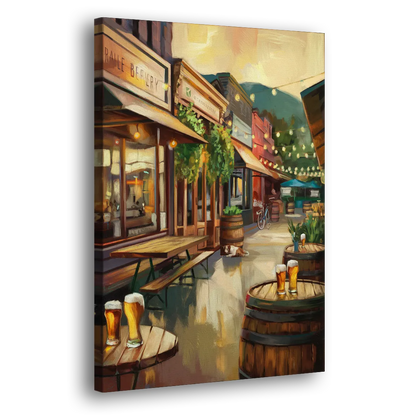 Asheville Local Brewery District Side - Canvas Wall Art