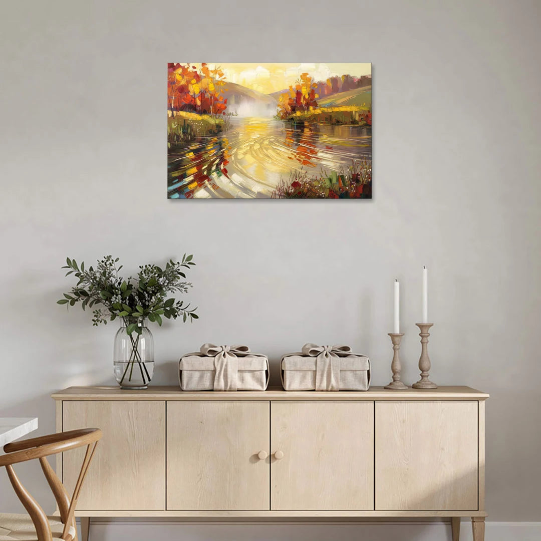 Asheville Riverfront Serenity - Canvas Wall Art - Coffee Table - 36x24