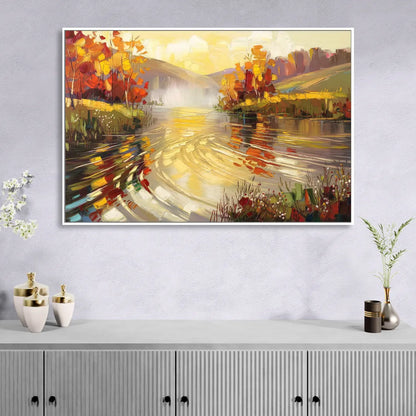 Asheville Riverfront Serenity Sitting Room - White Canvas Wall Art