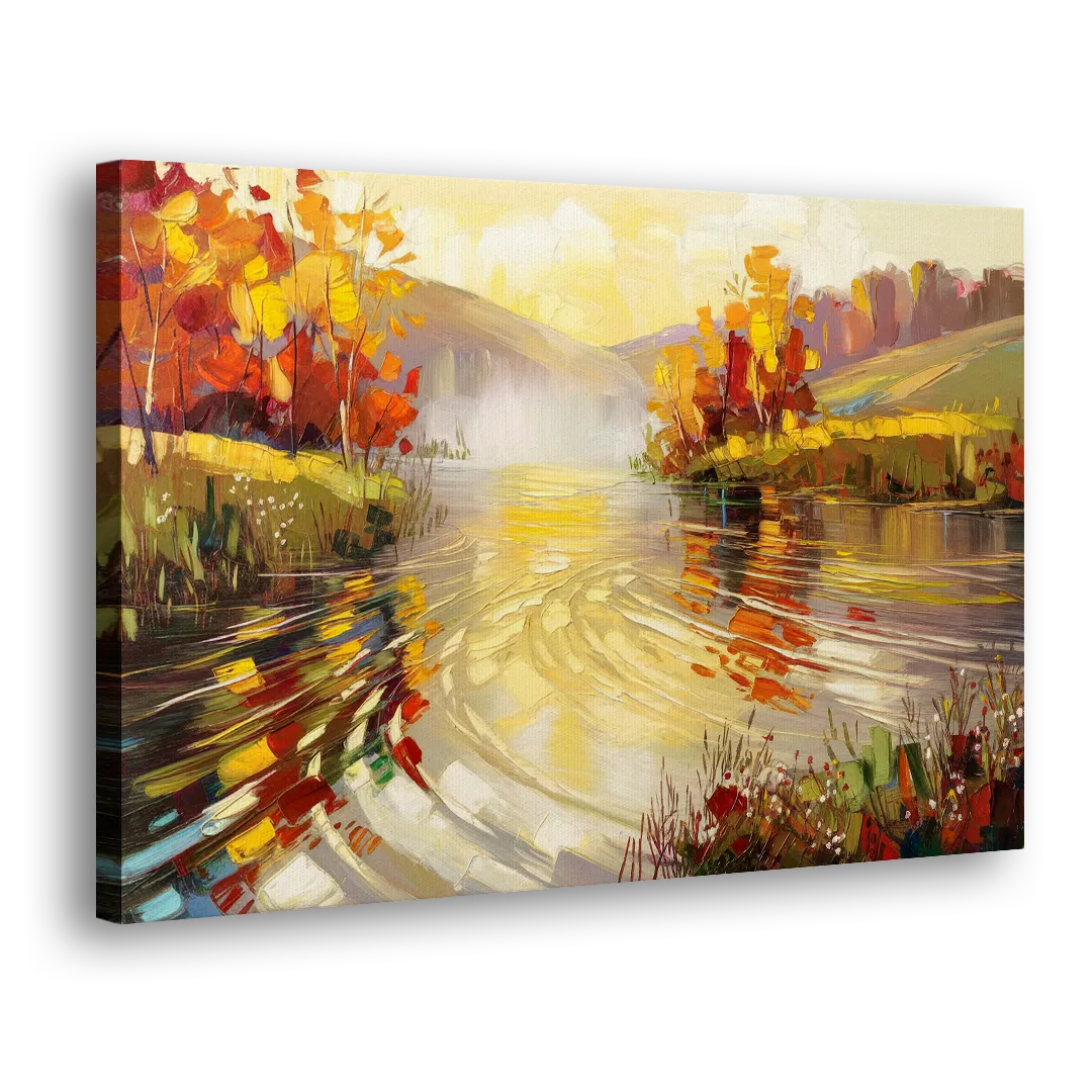 Asheville Riverfront Serenity Side - Canvas Wall Art