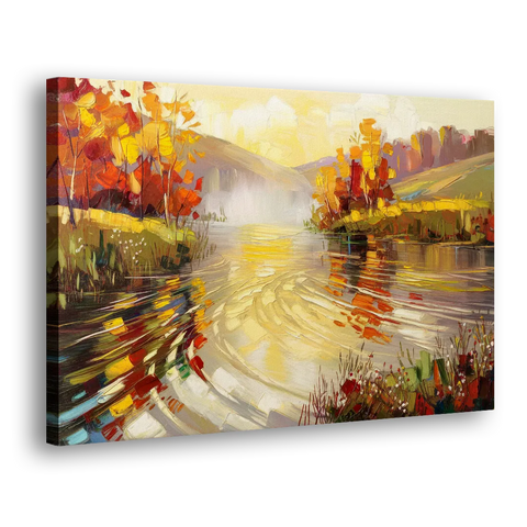 Asheville Riverfront Serenity - Canvas Wall Art