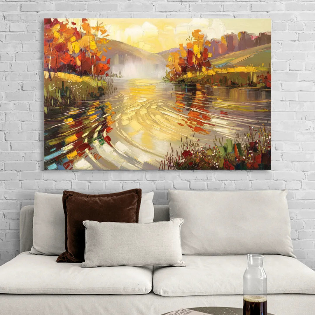 Asheville Riverfront Serenity Sitting Room - Canvas Wall Art