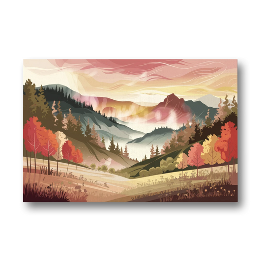 Asheville Smoky Mountain Sunrise - Canvas Wall Art - Front