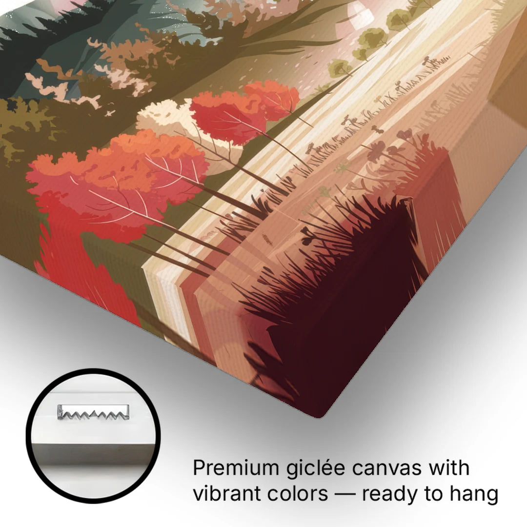 Asheville Smoky Mountain Sunrise - Canvas Wall Art - Gallery Wrap Corner