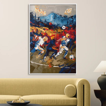 Asheville Sports Team Spirit Sitting Room - White Canvas Wall Art