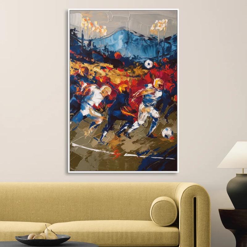 Asheville Sports Team Spirit Sitting Room - White Canvas Wall Art