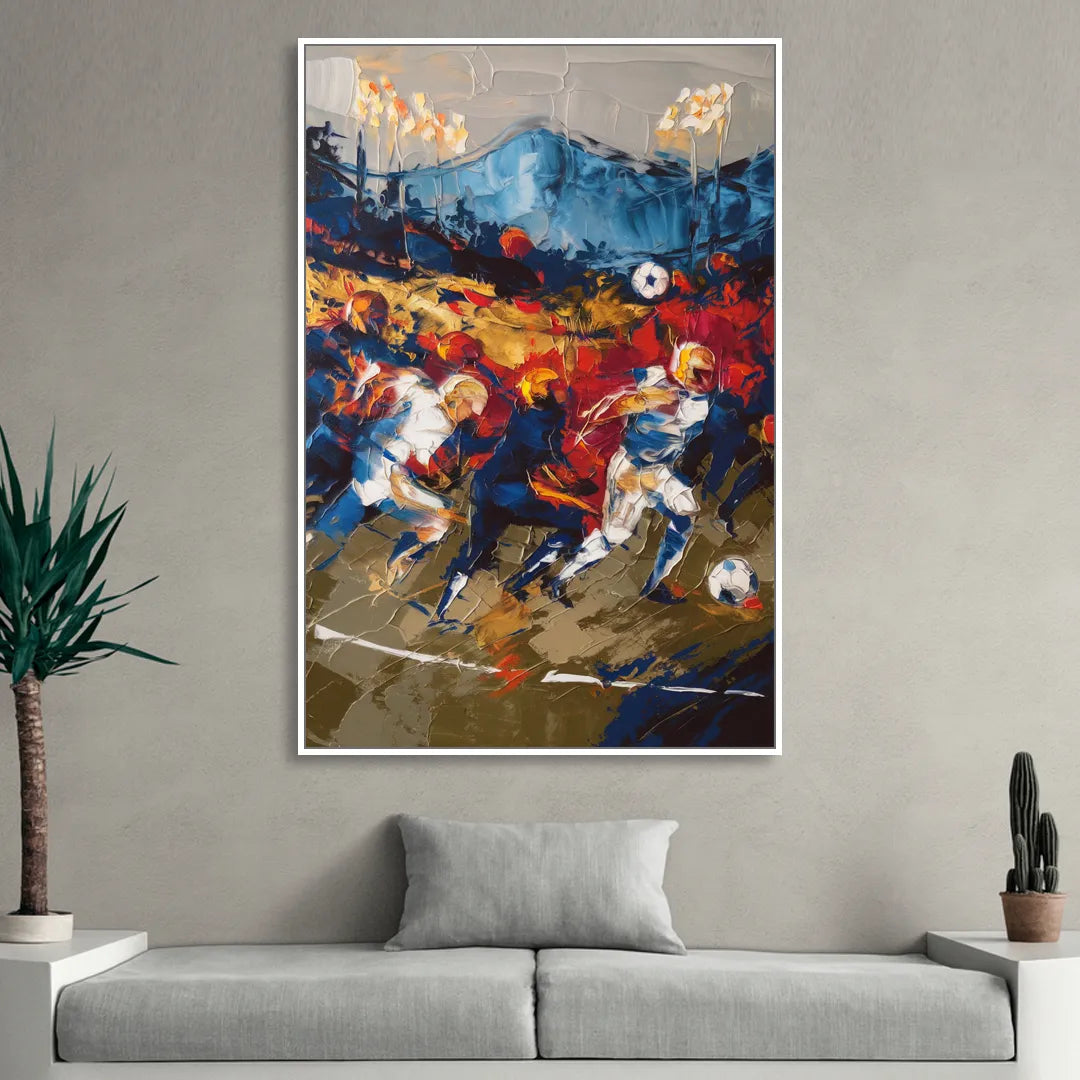 Asheville Sports Team Spirit Living Room - White Canvas Wall Art