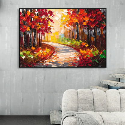 Ashland Autumn Forest Sitting Room - Black Canvas Wall Art