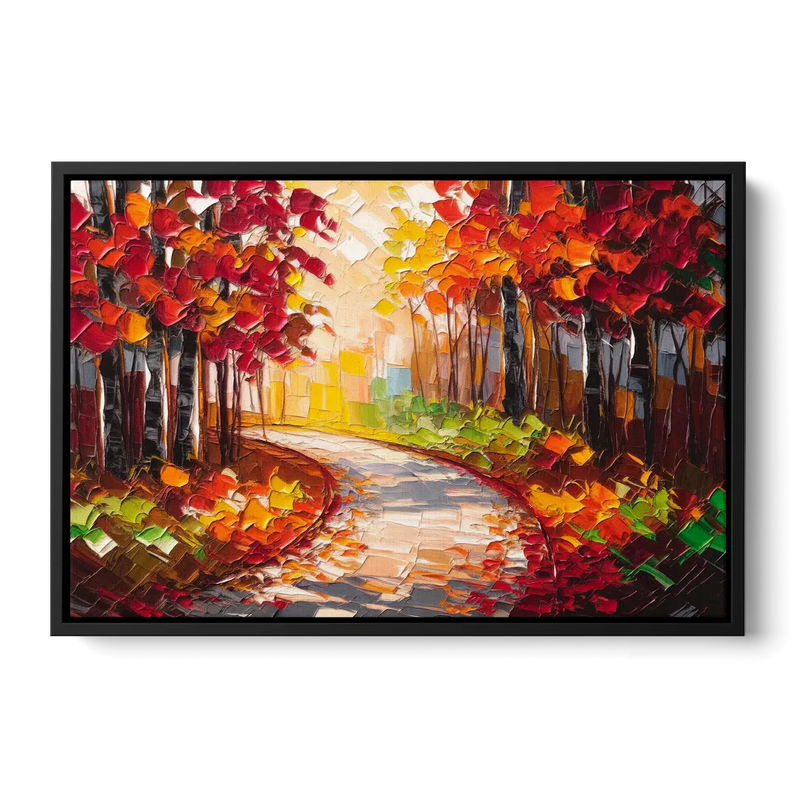 Ashland Autumn Forest Front - Black Canvas Wall Art