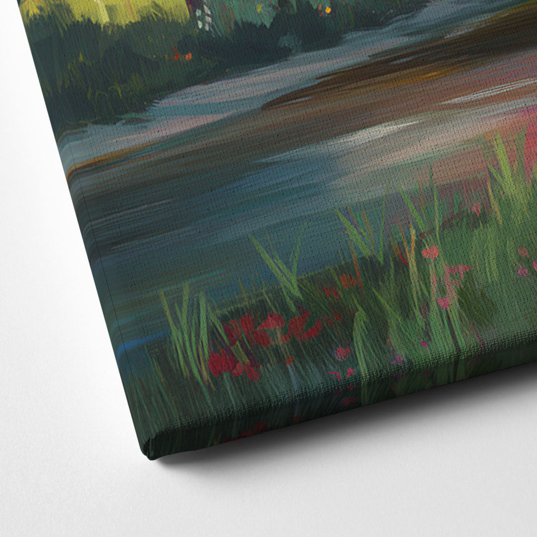 Ashland Covered Bridge Canvas Close Up