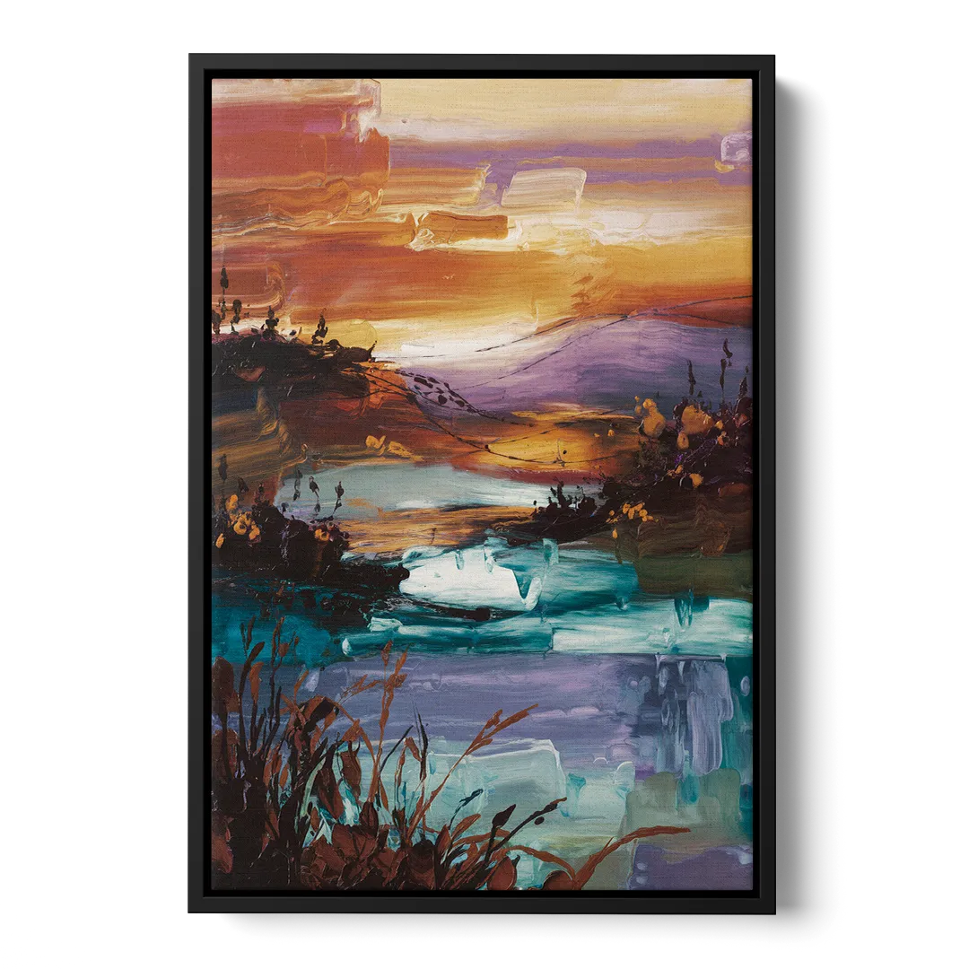 Ashland Evening Glow Front - Black Canvas Wall Art