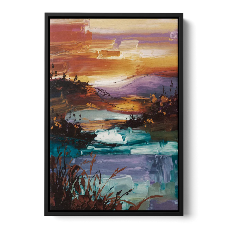 Ashland Evening Glow Front - Black Canvas Wall Art