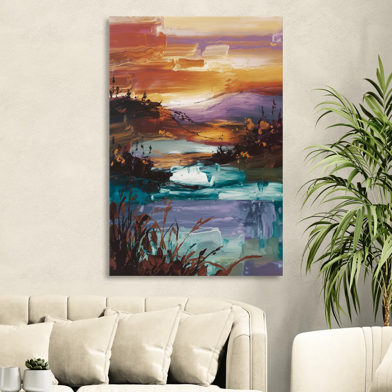 Ashland Evening Glow Living Room - Canvas Wall Art