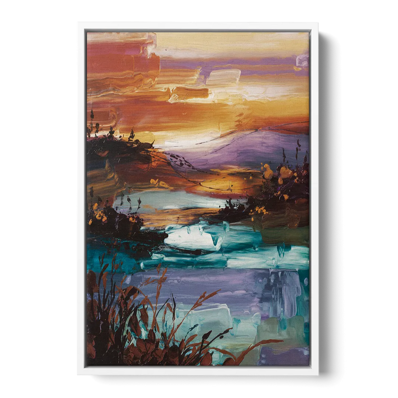 Ashland Evening Glow Front - White Canvas Wall Art