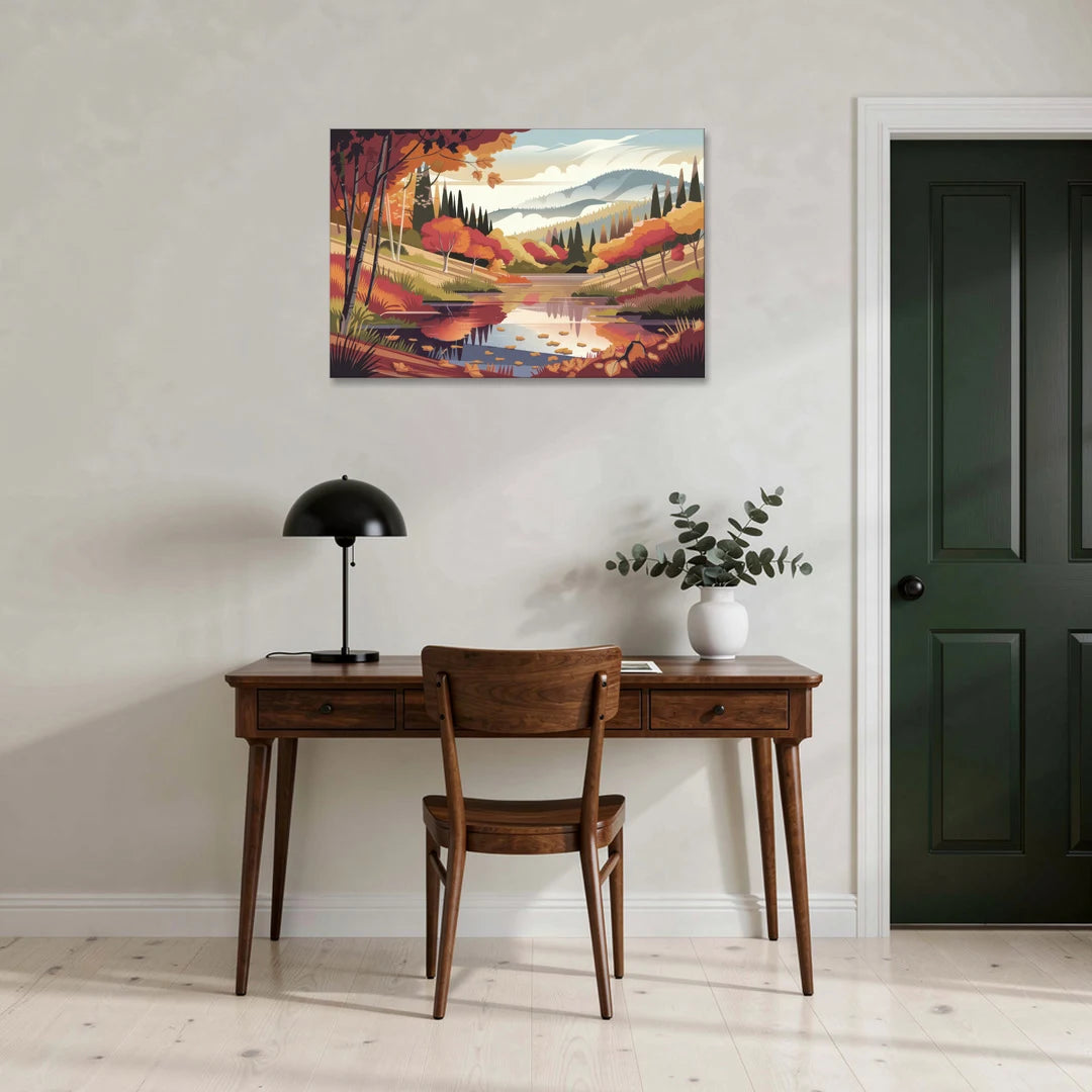 Ashland Fall Foliage - Canvas Wall Art - Office - 36x24