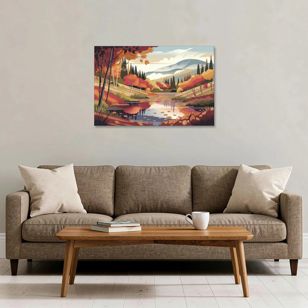 Ashland Fall Foliage - Canvas Wall Art - Sofa - 36x24