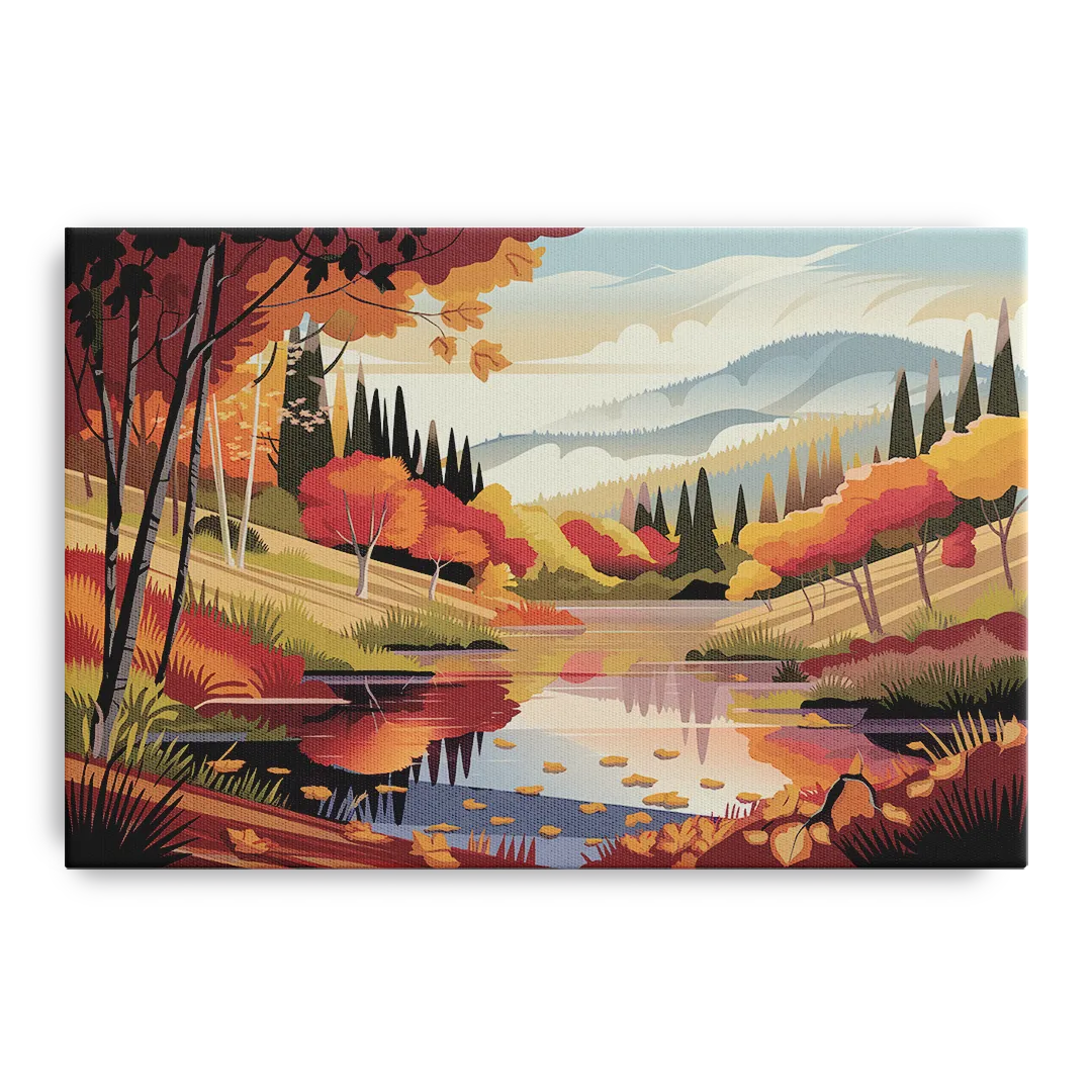 Ashland Fall Foliage Front - Canvas Wall Art