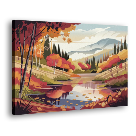 Ashland Fall Foliage Side - Canvas Wall Art