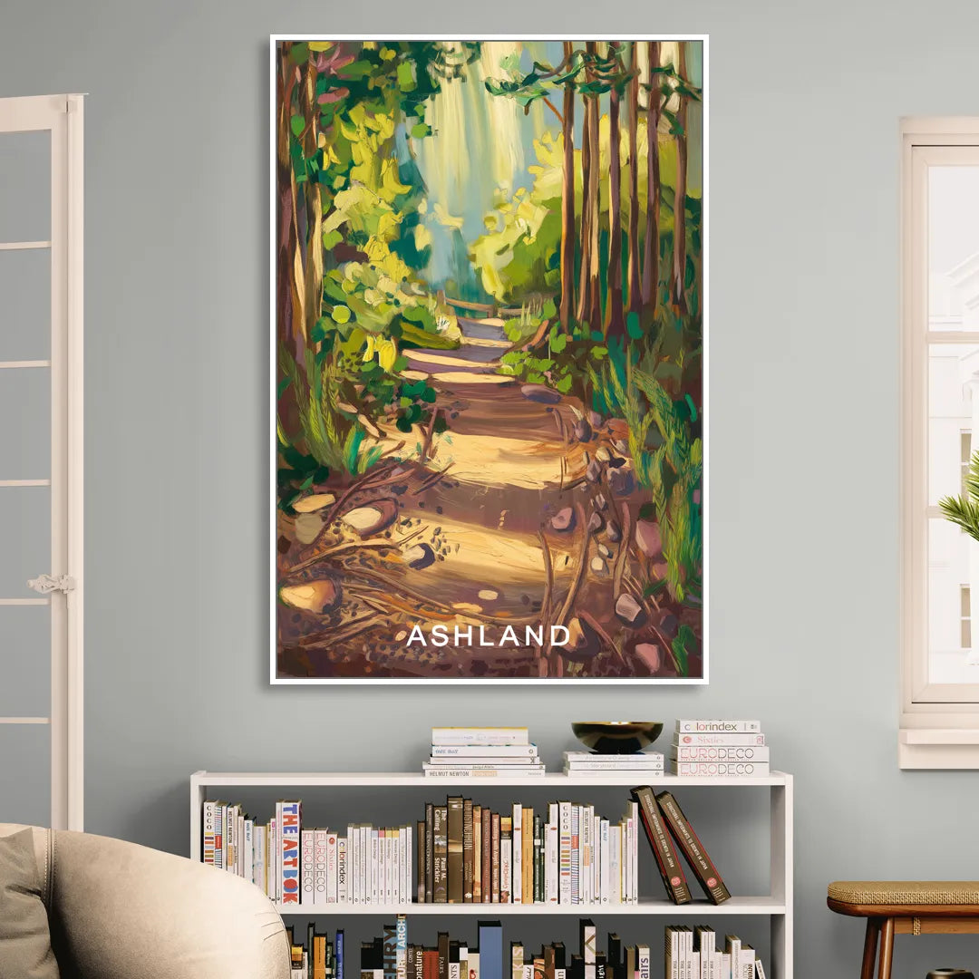 Ashland Hiking Paths Sitting Room - White Canvas Wall Art