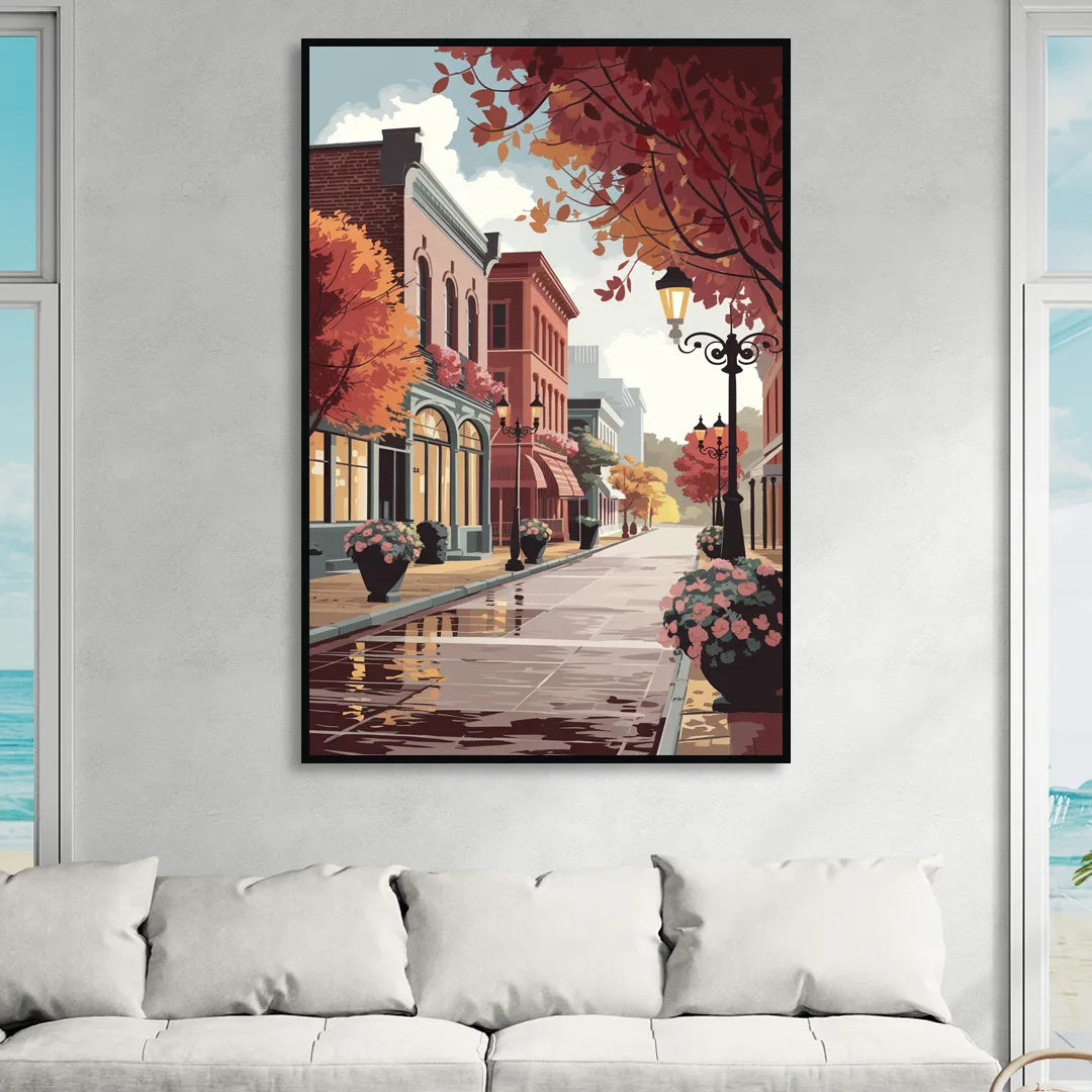 Ashland Historic Downtown Sitting Room - Black Canvas Wall Art