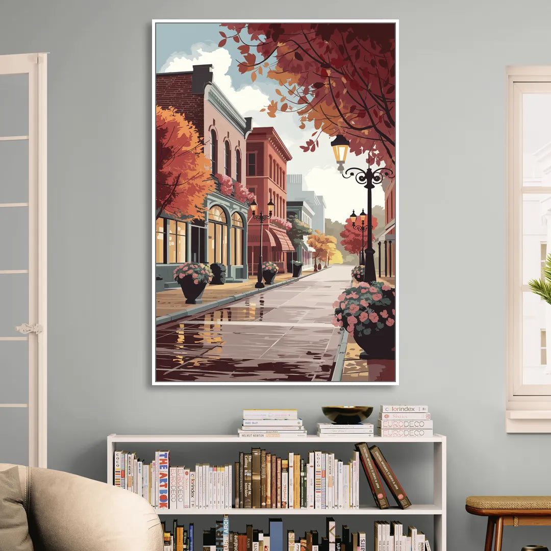 Ashland Historic Downtown Living Room - White Canvas Wall Art
