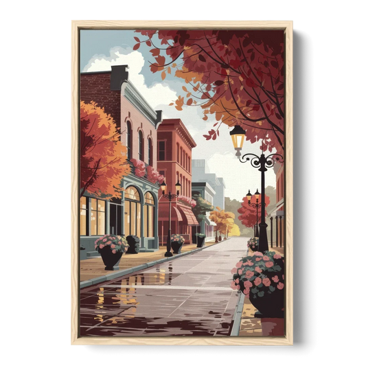 Ashland Historic Downtown - Oak Framed Canvas Wall Art - Front