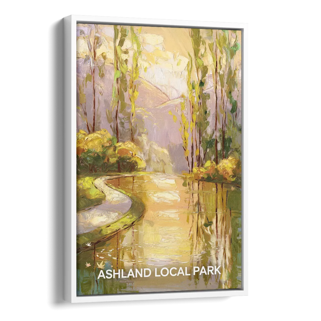 Ashland Local Park Serenity Side - White Canvas Wall Art