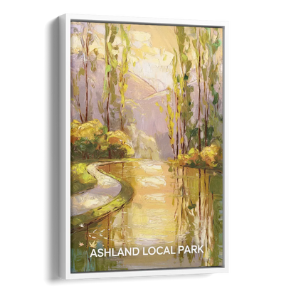 Ashland Local Park Serenity Side - White Canvas Wall Art
