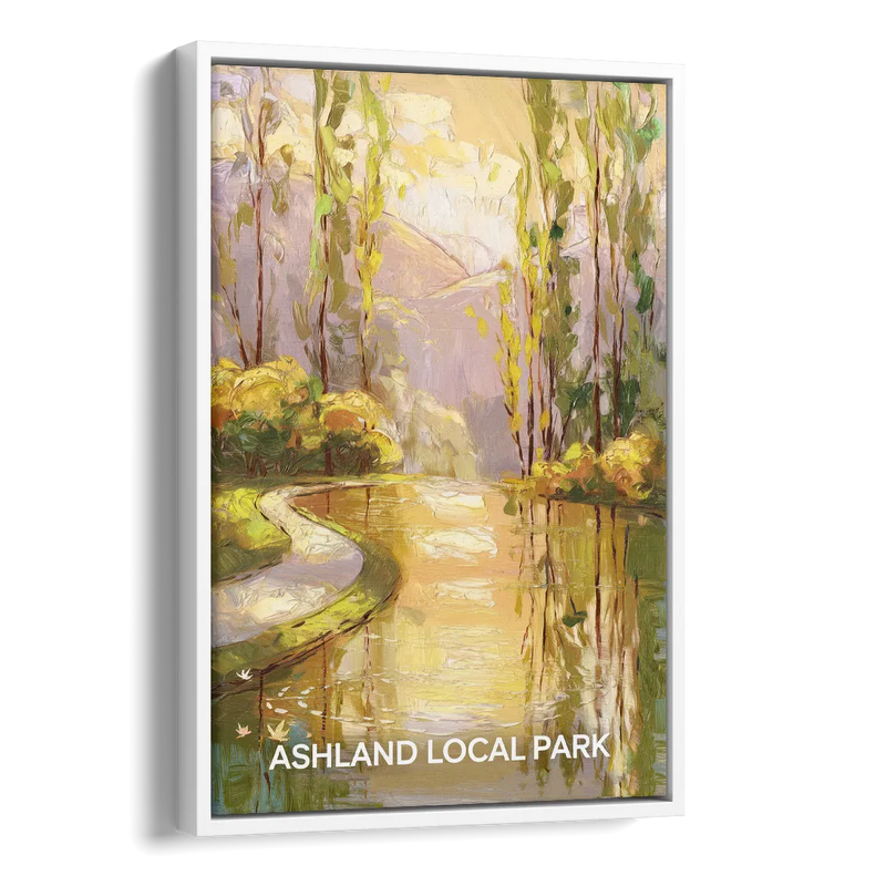 Ashland Local Park Serenity Side - White Canvas Wall Art