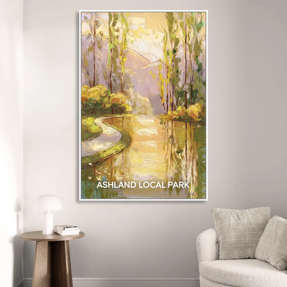 Ashland Local Park Serenity Living Room - White Canvas Wall Art